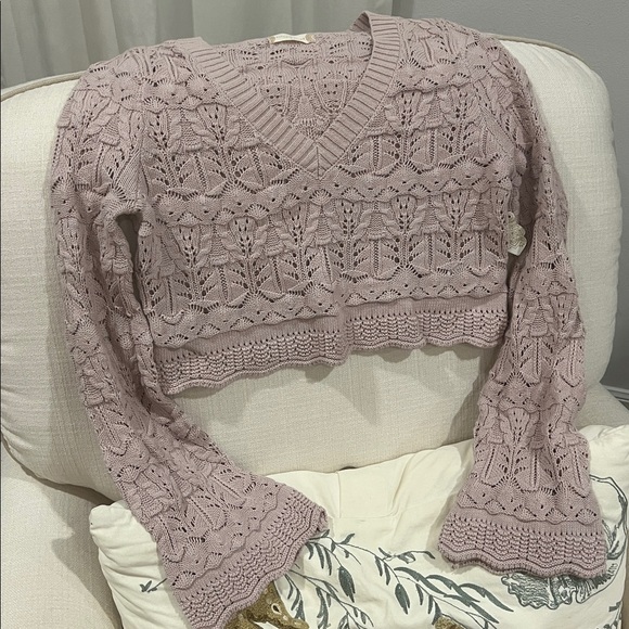 Altar’d State cropped bell sleeve sweater - NEW - Picture 2 of 5